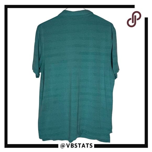 Travis Mathew Men's Heathered Golf Polo Shirt Green Large - Picture 2 of 8